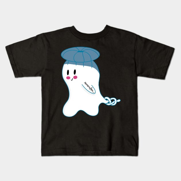 Little Ghost Knot Kids T-Shirt by nathalieaynie